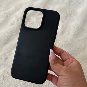 Black silicone iPhone 14 Pro max case